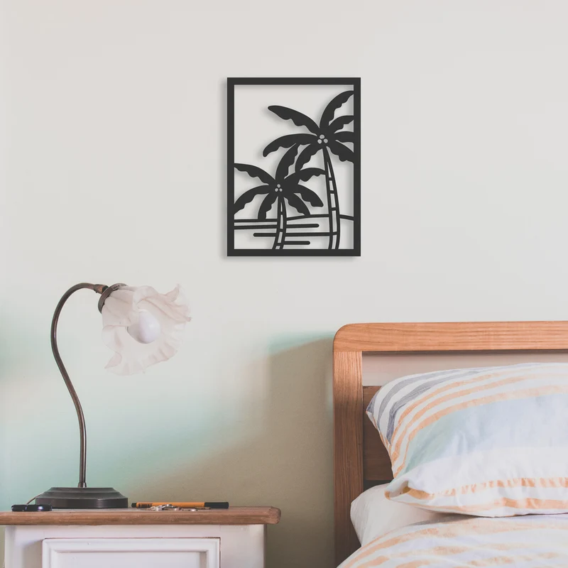 Décoration murale en bois PALMIERS