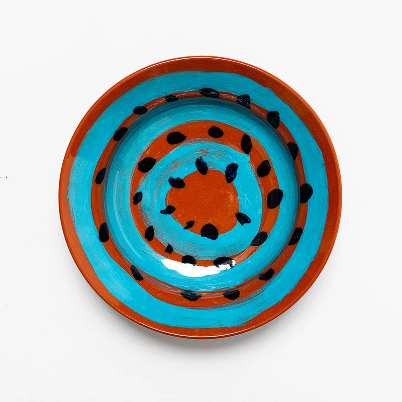 Assiette Creuse Peinte en Céramique
