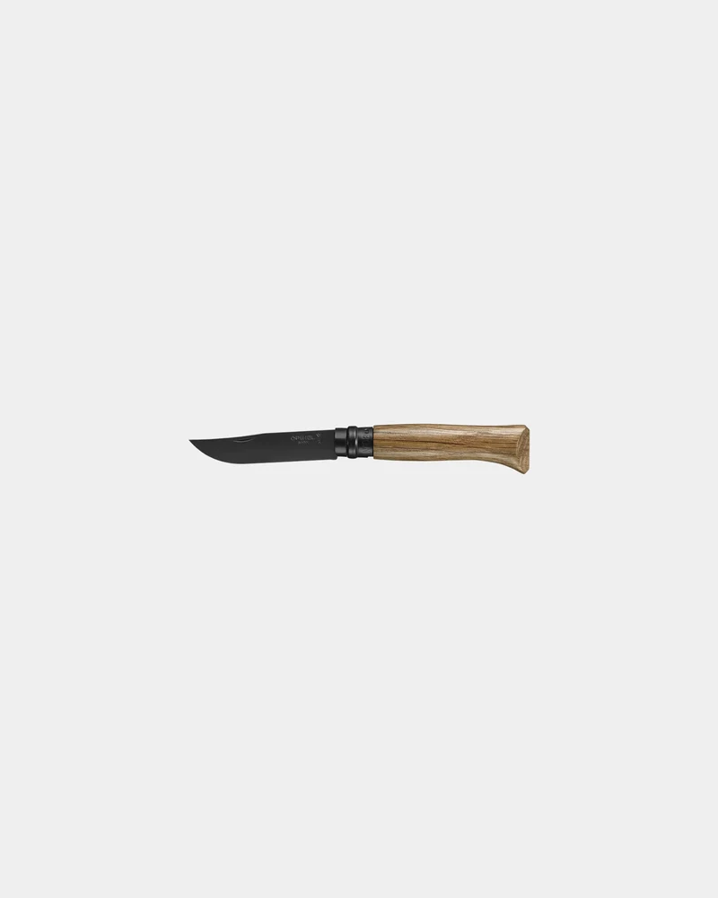 Couteau acier inoxydable Opinel N°08 Chêne Black à personnaliser