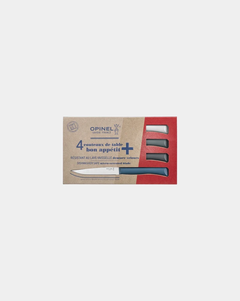 Coffret de 4 couteaux de table inox Opinel Bon Appétit à personnaliser
