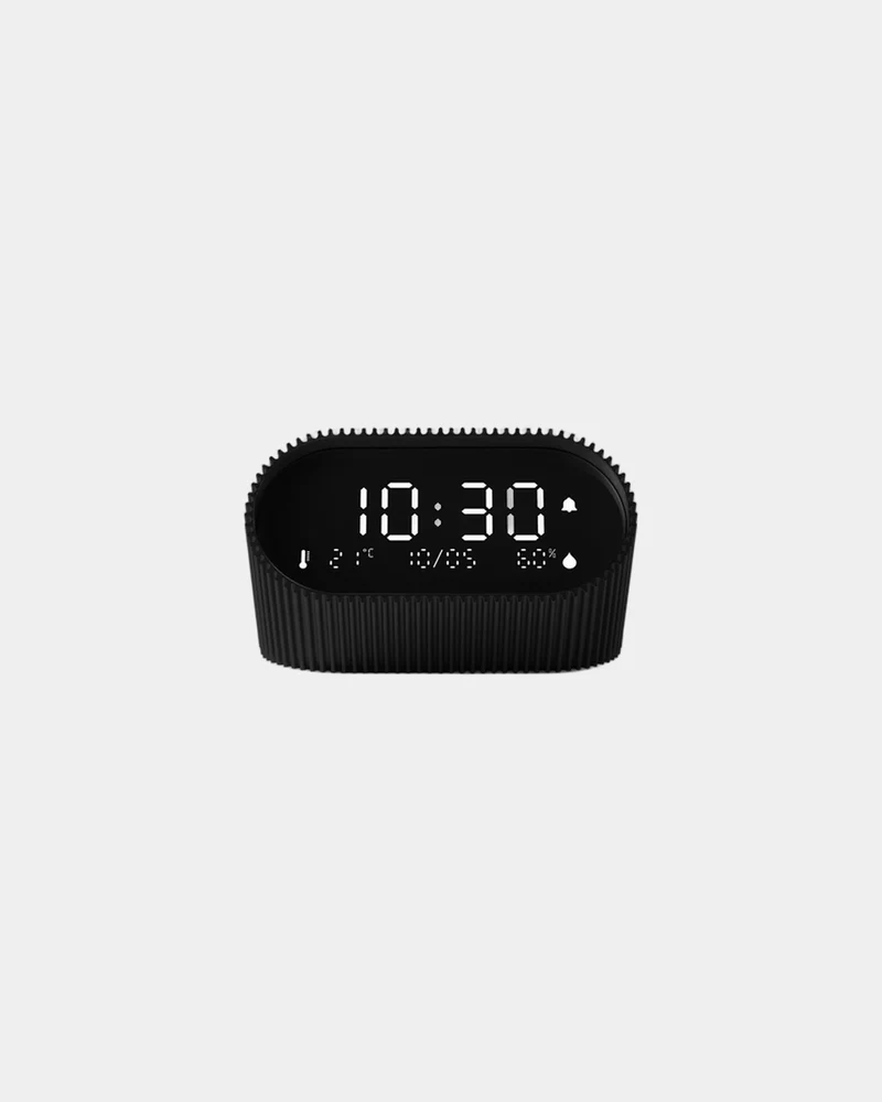 Lampe-réveil aluminium Lexon Ray Clock à personnaliser