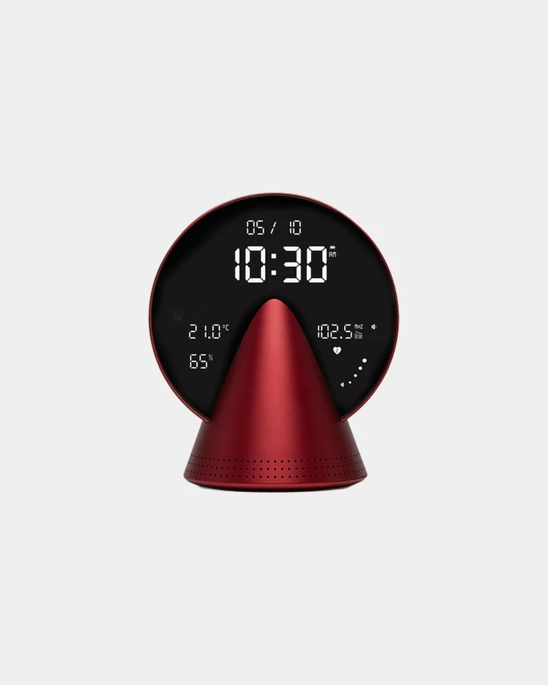 Radio-réveil Bluetooth aluminium Lexon Conic à personnaliser
