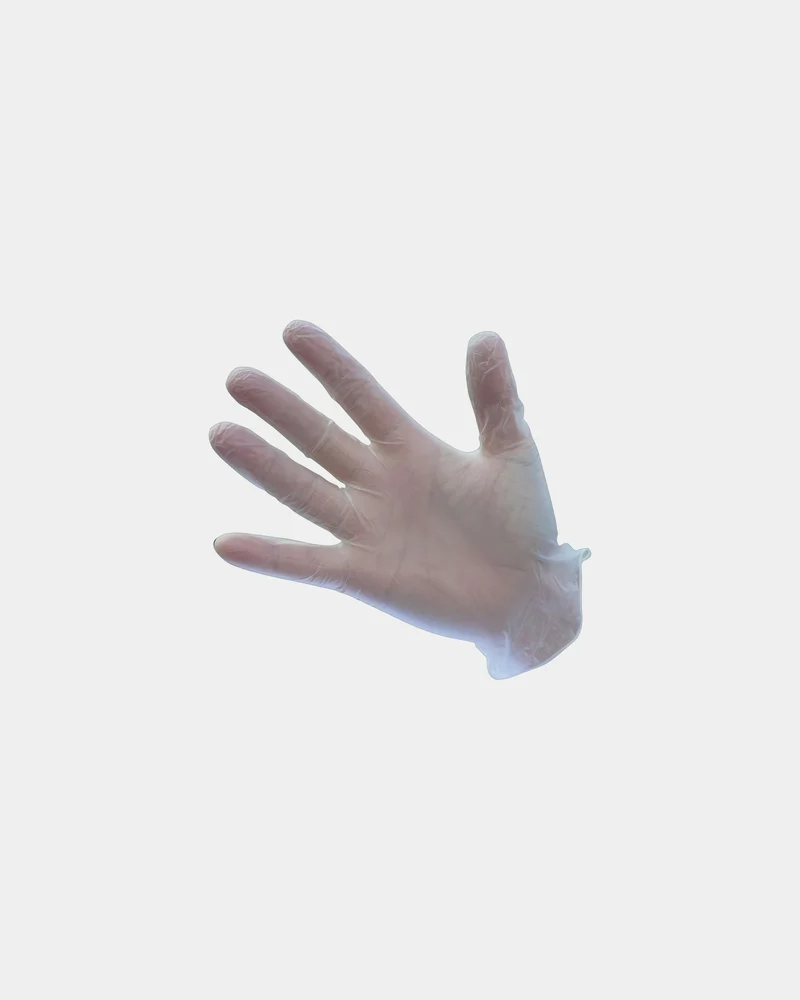 Gants à usage unique vinyle transparent à personnaliser