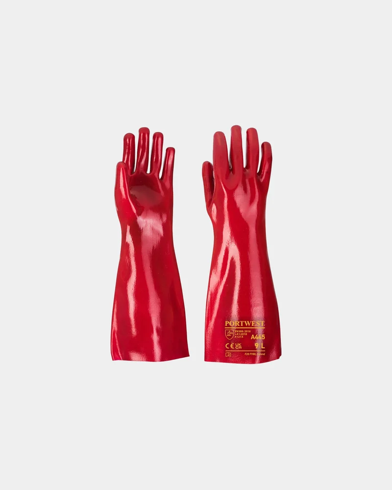 Gant PVC Rouge 45 cm à personnaliser