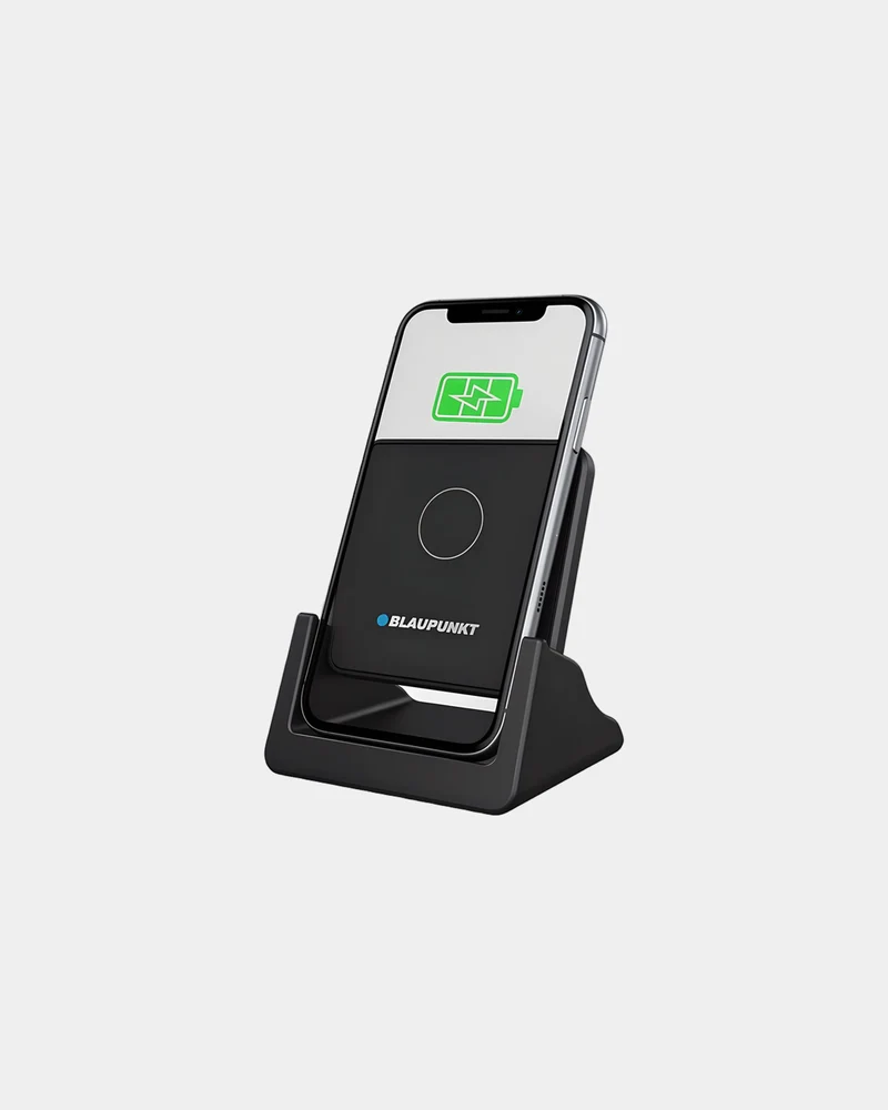 Support téléphone à induction noir Blaupunkt à personnaliser