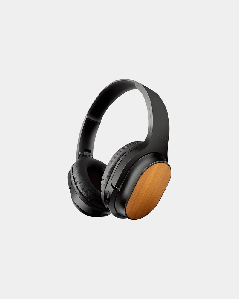 Casque Bluetooth ABS recyclé et bambou à personnaliser