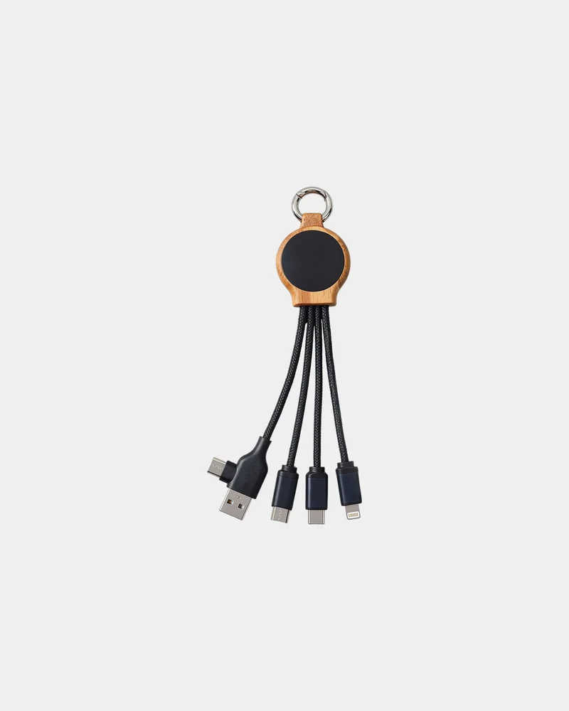 Câble porte-clés recyclé 5-en-1 Bluetech à personnaliser