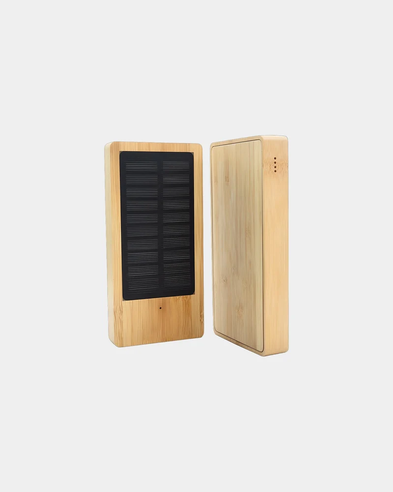 Batterie de secours solaire bambou FSC 8000mAh
