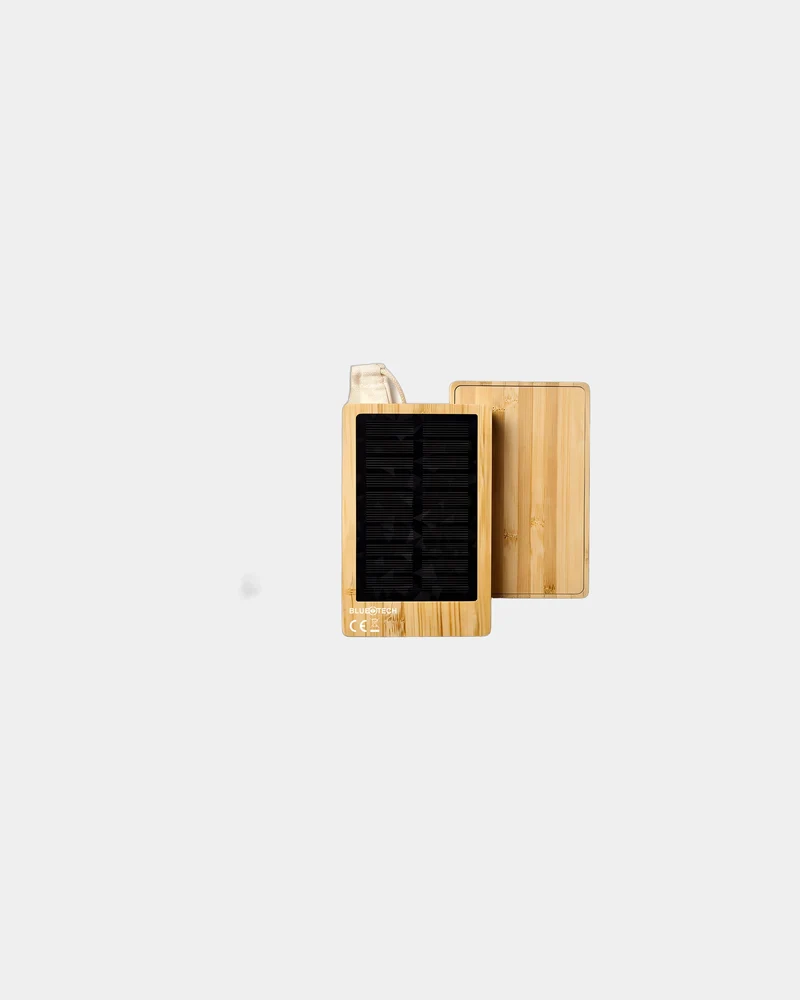 Batterie de secours solaire bambou FSC 5000mAh