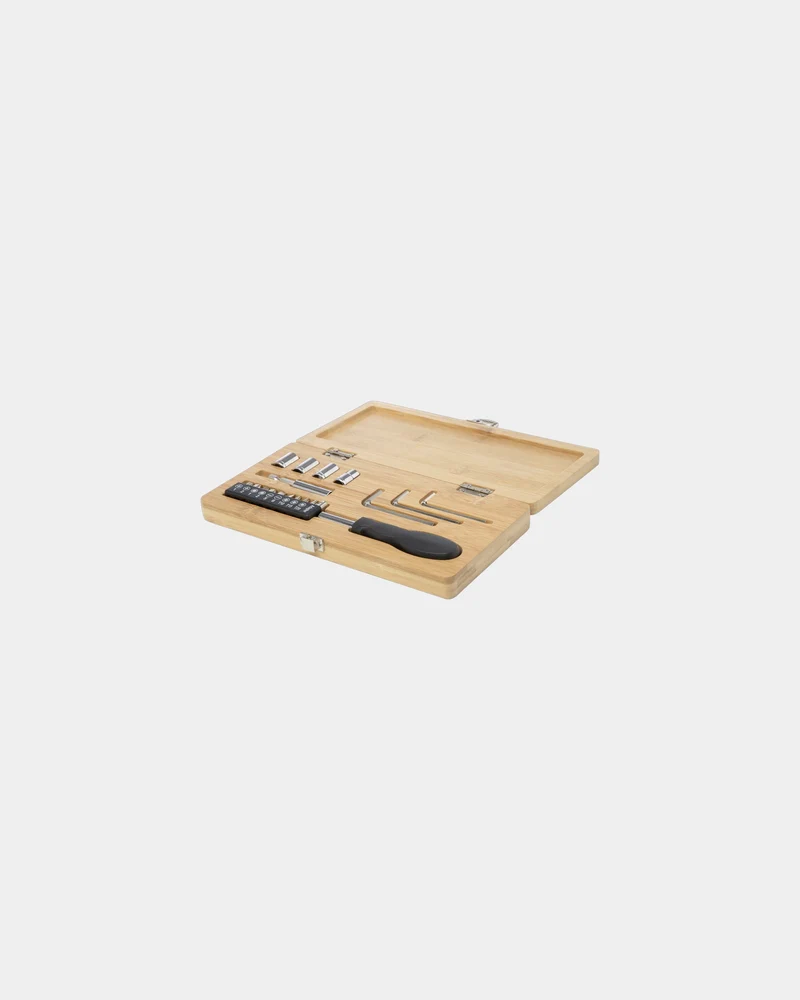 Ensemble d'outils en bambou recyclé Rivet 19 pièces