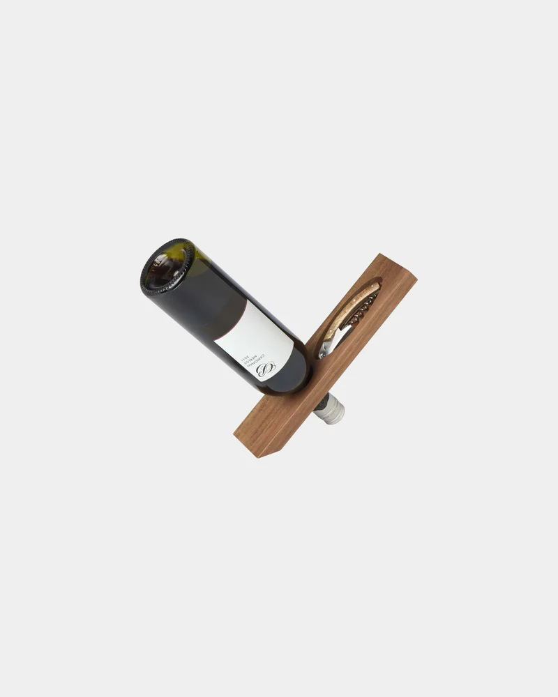 Ensemble de porte-bouteilles acacia à personnaliser
