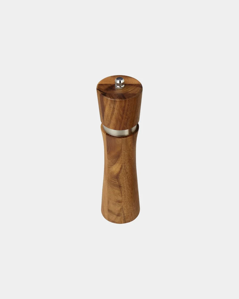Moulin à poivre ou à sel céramique en bois d'acacia à personnaliser