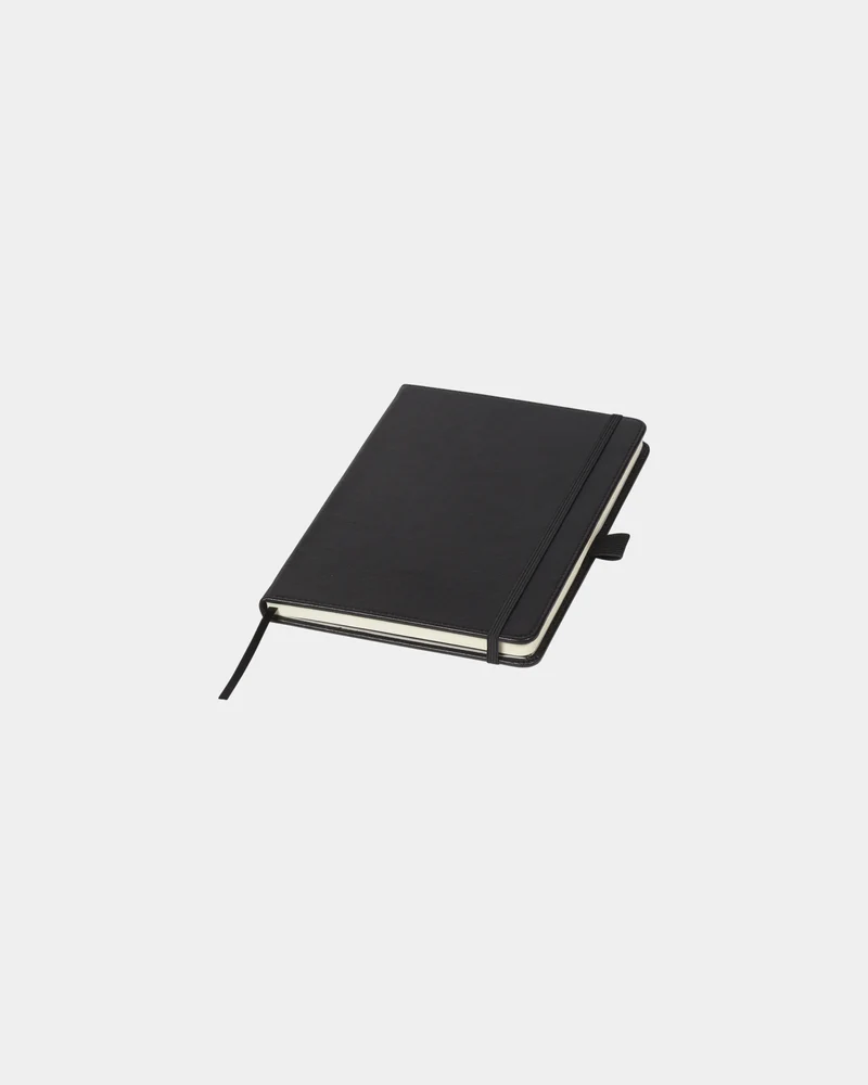 Carnet A5 PU noir à personnaliser