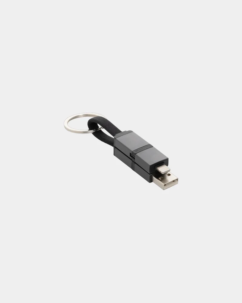 Câble de charge rapide 4 en 1 aluminium recyclé à personnaliser