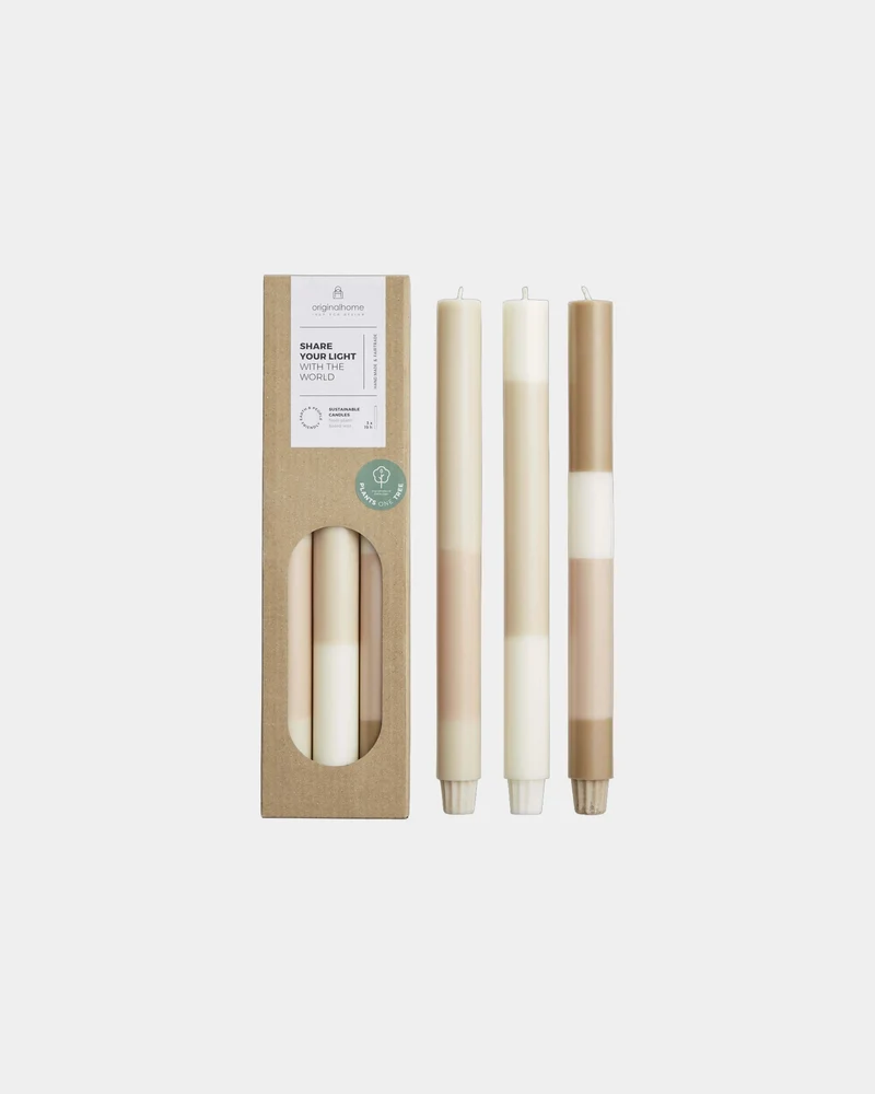 Bougies d’aspect craie Originalhome par lot de 4 à personnaliser
