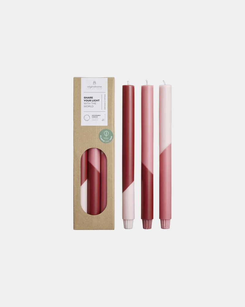 Bougies à rayures diagonales à personnaliser