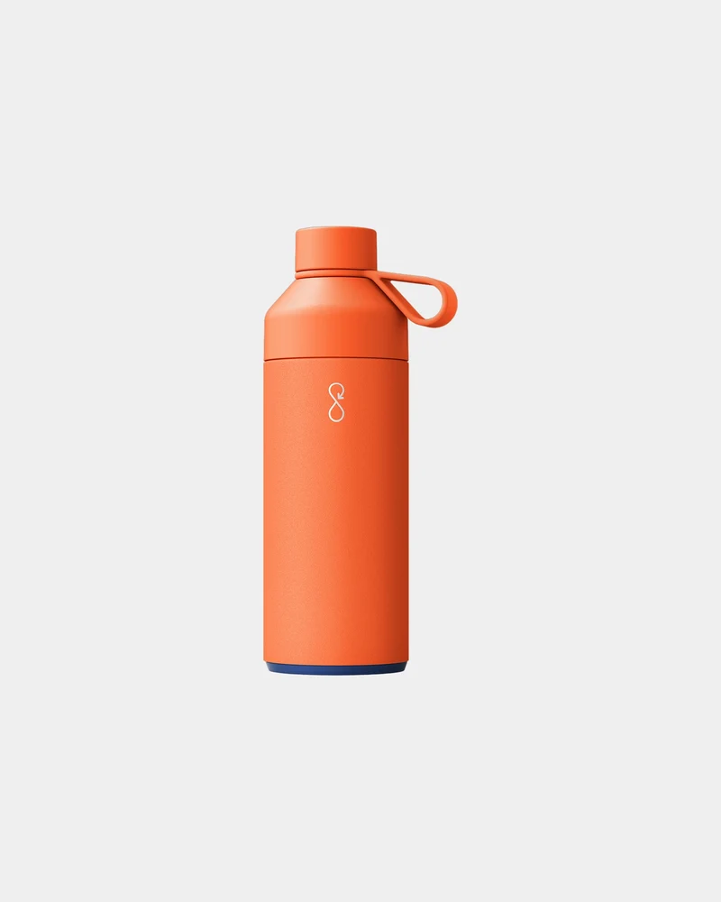 Bouteille isotherme acier recyclé Ocean Bottle 1L à personnaliser