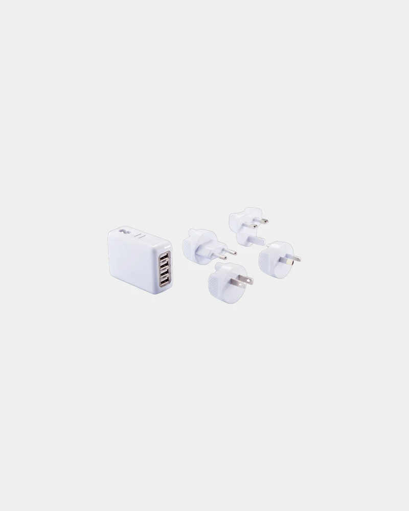 Adaptateur de voyage ABS avec 4 ports USB à personnaliser
