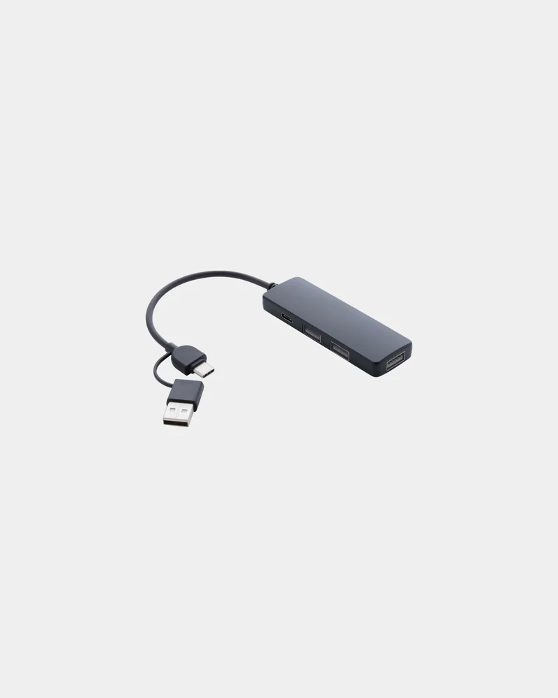 Hub USB plastique recyclé 50% RCS à personnaliser