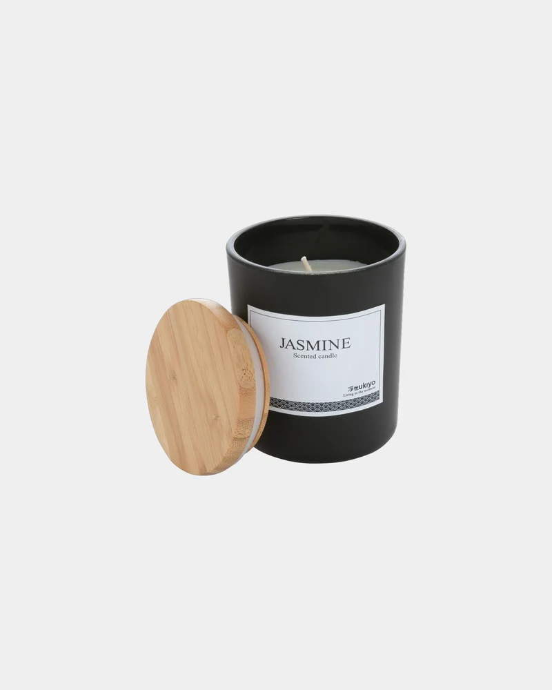 Bougie parfumée avec couvercle en bambou Ukiyo à personnaliser