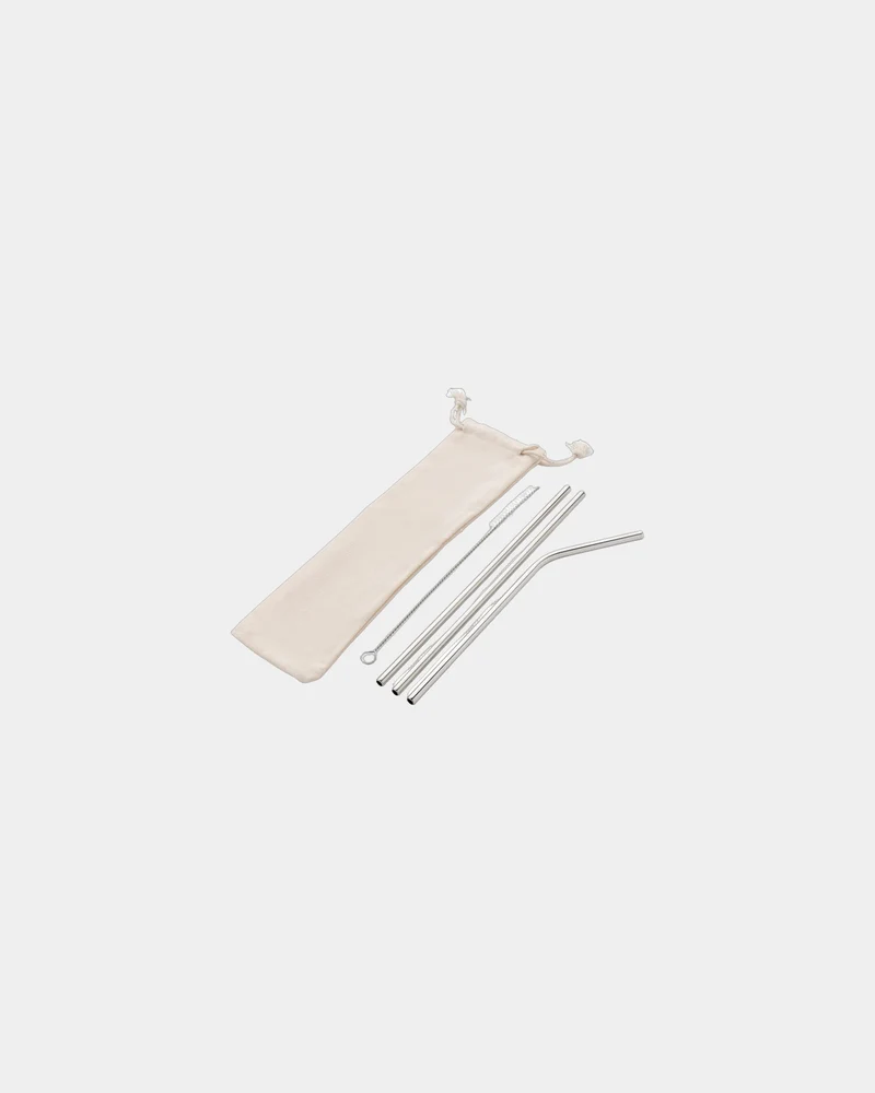Set de pailles en acier inoxydable à personnaliser