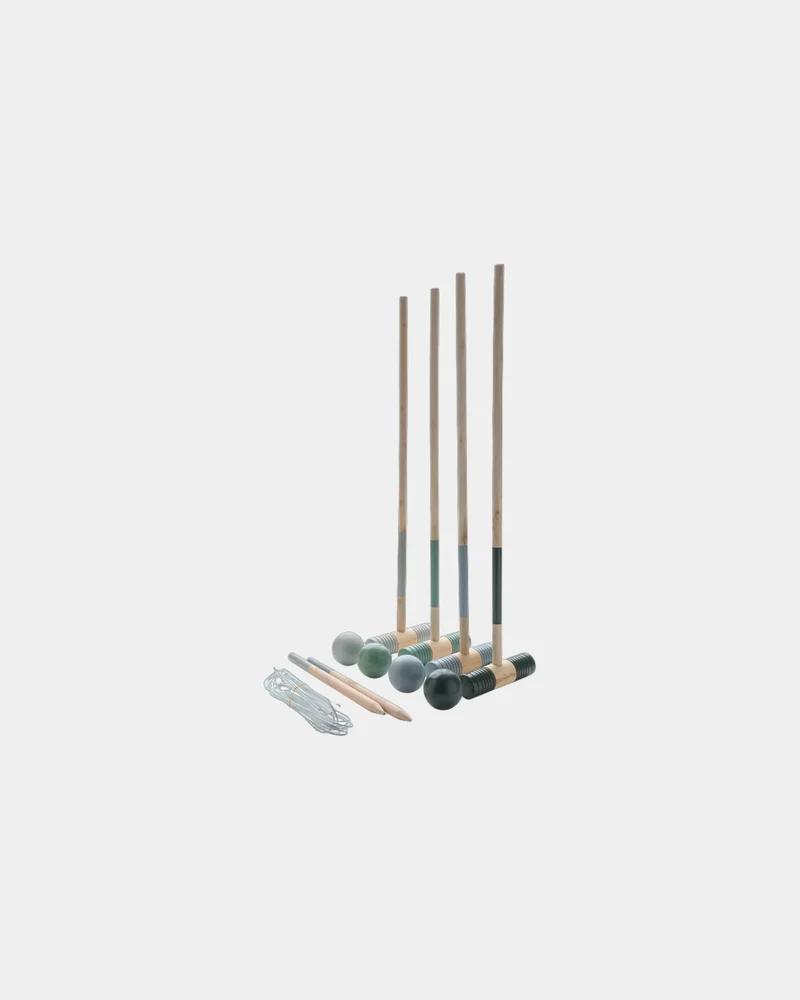 Jeu de croquet en bois pour 4 joueurs à personnaliser