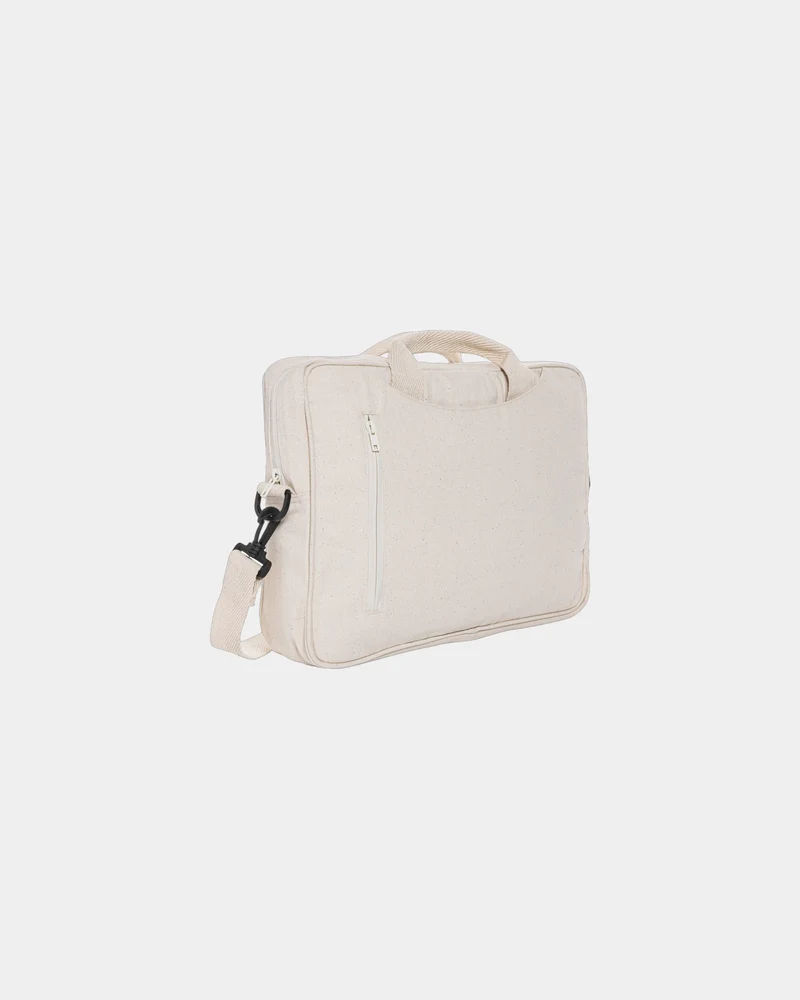 Sacoche ordinateur coton recyclé 15,4'' à personnaliser