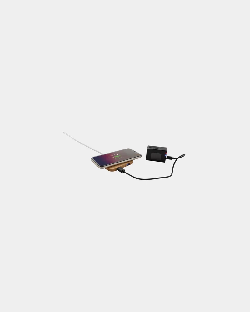 Chargeur sans fil bambou 5W à personnaliser