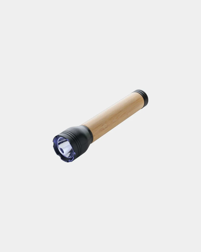 Lampe torche ABS recyclé et bambou 5W à personnaliser