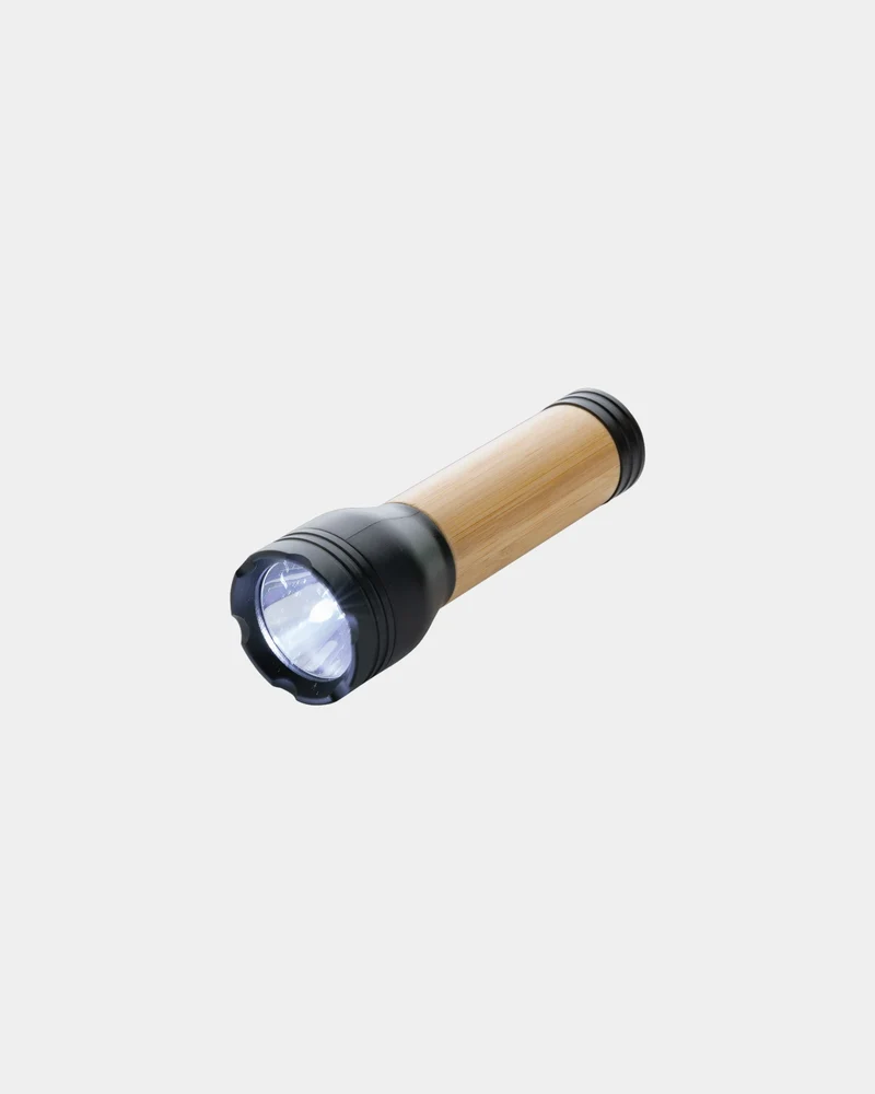 Lampe torche ABS recyclé et bambou 3W à personnaliser