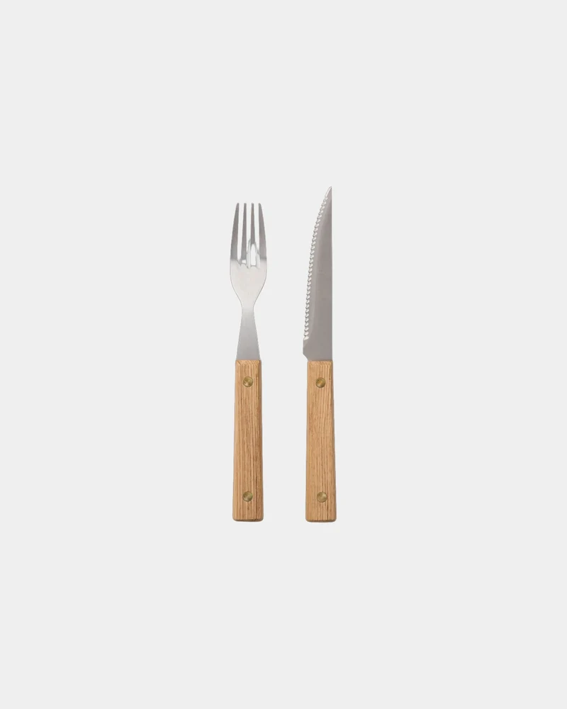 Set de couverts en bois FSC Vinga Paso 8pcs à personnaliser