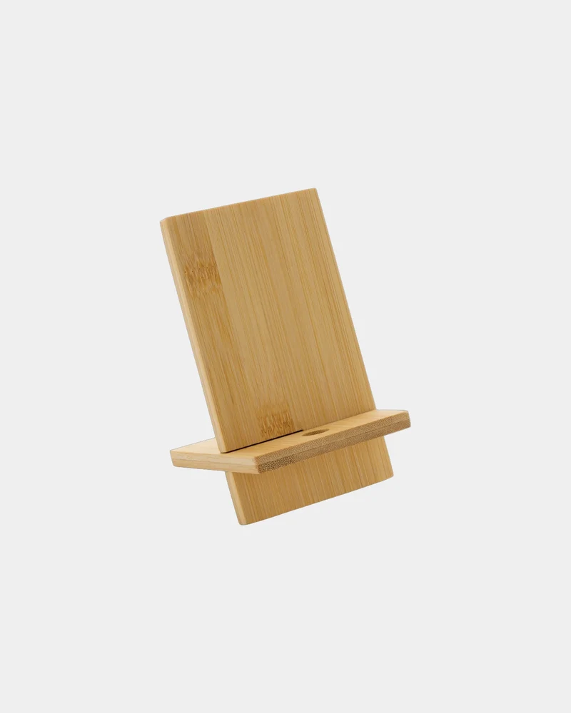 Support téléphone en bambou à personnaliser