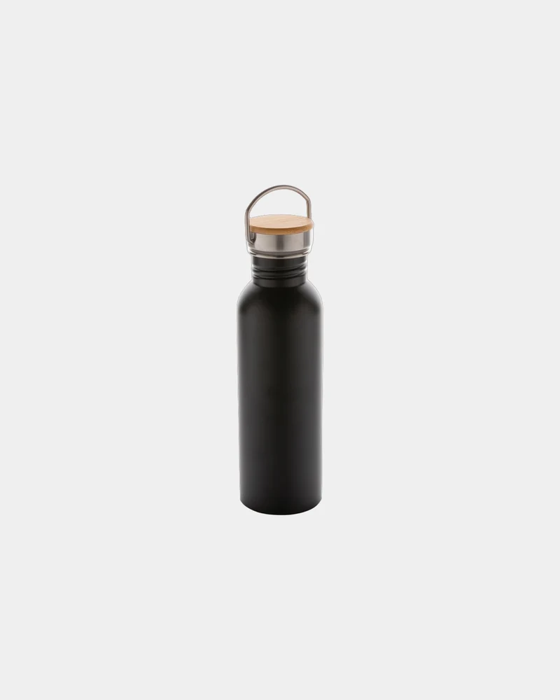 Bouteille inox 710ml avec couvercle en bambou à personnaliser