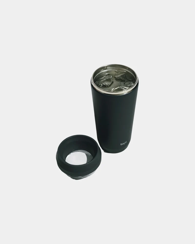 Mug 354 ml avec couvercle 360 en acier recyclé à personnaliser