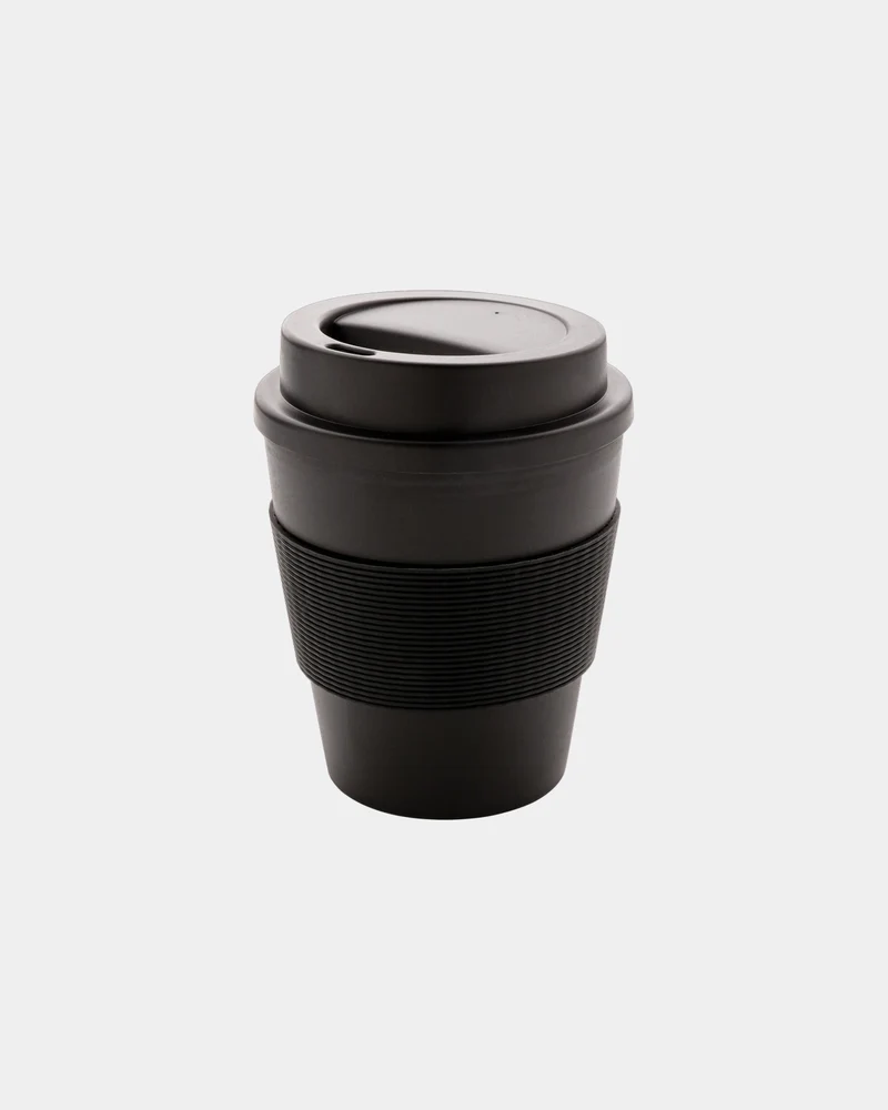 Mug PP recyclable 350ml avec couvercle à vis à personnaliser