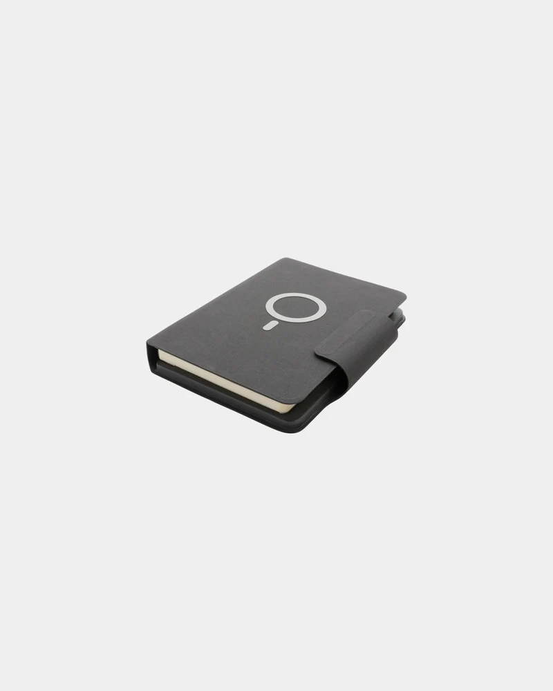 Carnet de notes PU A5 avec chargeur magnétique à personnaliser
