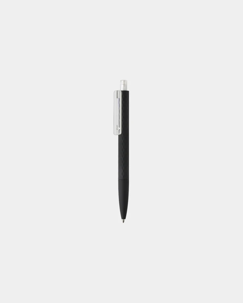 Stylo ABS recyclé finition gomme noire à personnaliser
