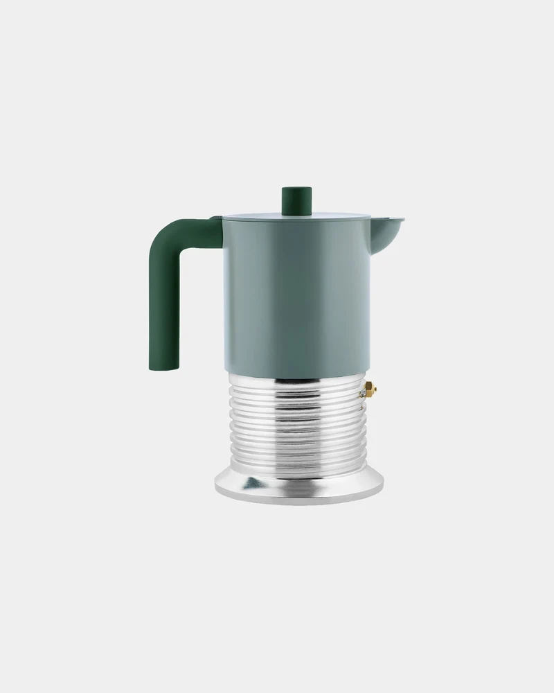 Cafetière espresso Alessi Vite Sage green à personnaliser