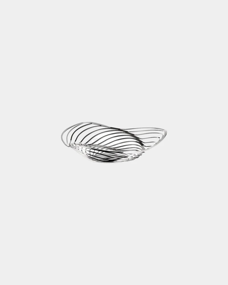Corbeille acier inoxydable Alessi Trinity à personnaliser
