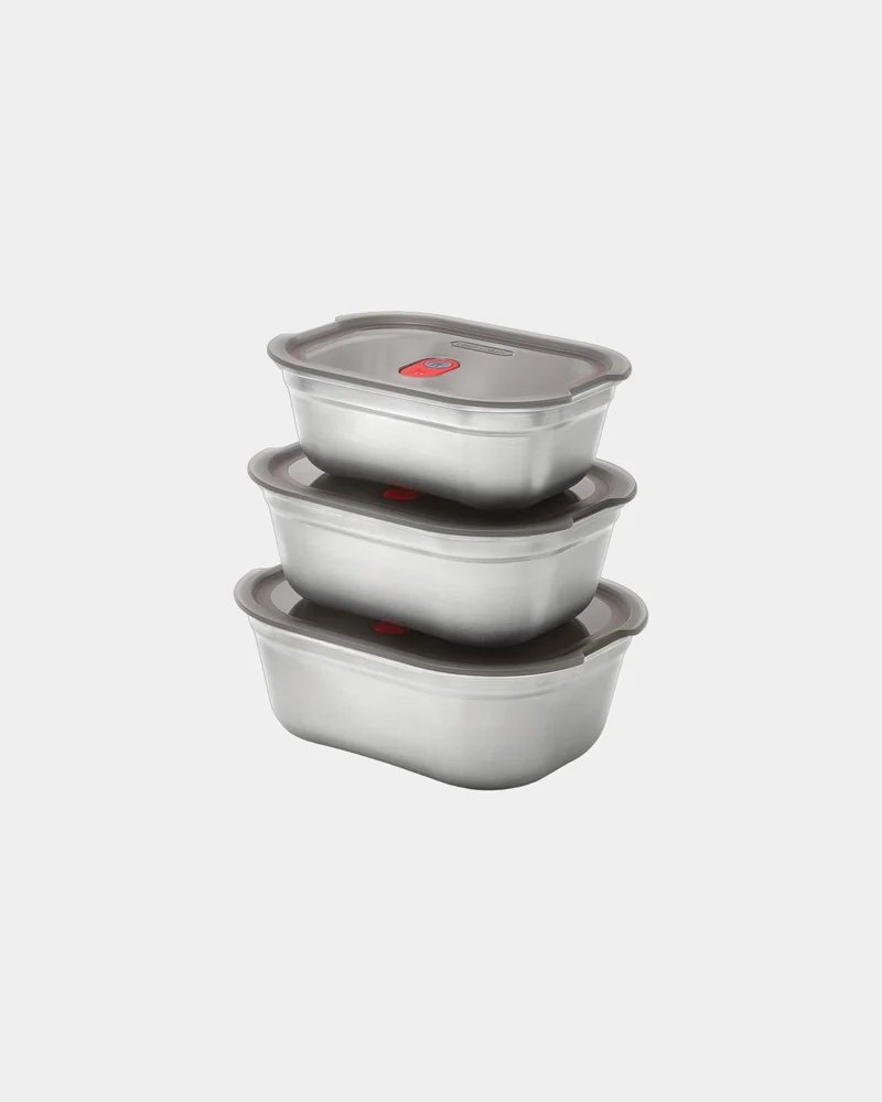 Set de boîtes repas acier inoxydable Black + Blum à personnaliser