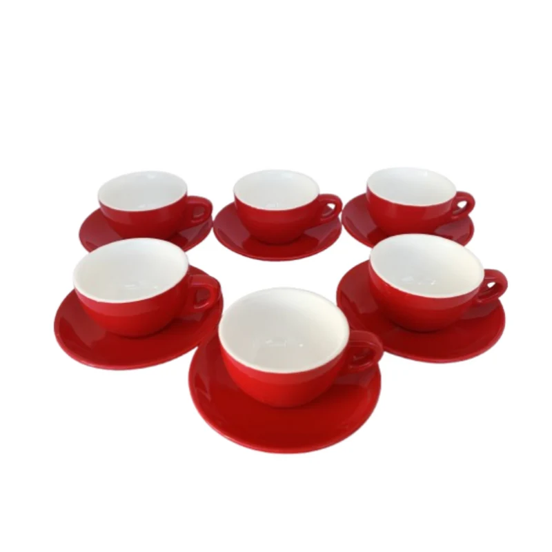 Tasses à cappuccino rouges
