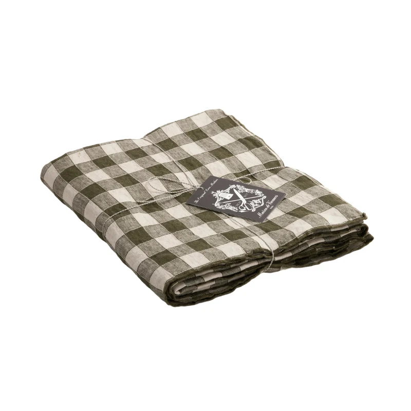 Nappe Bourdon Toile Vichy Vintage - Laurier/Bourdon Laurier