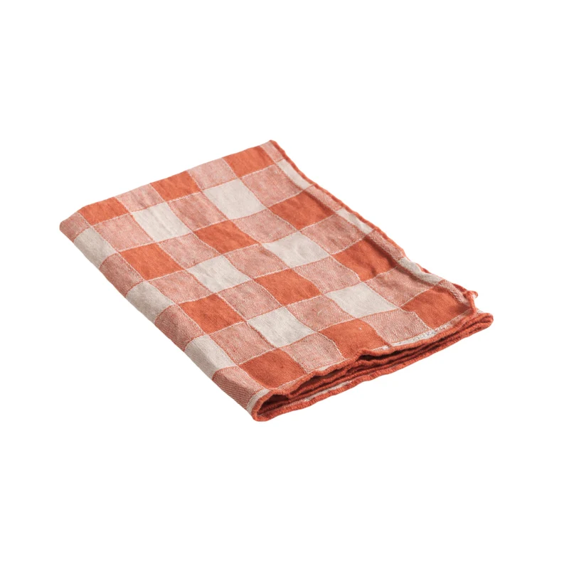Serviette Bourdon Toile Vichy Vintage - Marmelade/Bourdon Marmelade