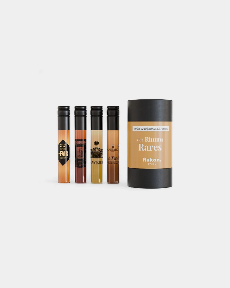 Coffret dégustation 4 flacons spiritueux à personnaliser