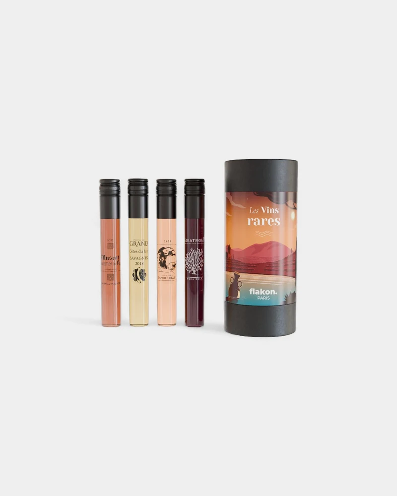 Coffret dégustation 4 flacons de vin à personnaliser