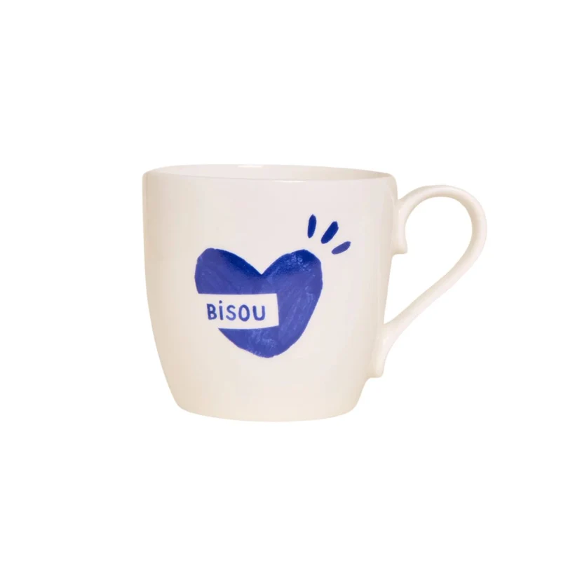 Mug Coeur Bisou - Bleu