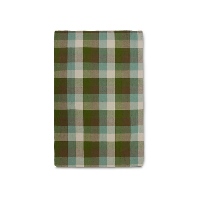 Nappe Vida Carreaux - Mint/Olive 140x220 cm