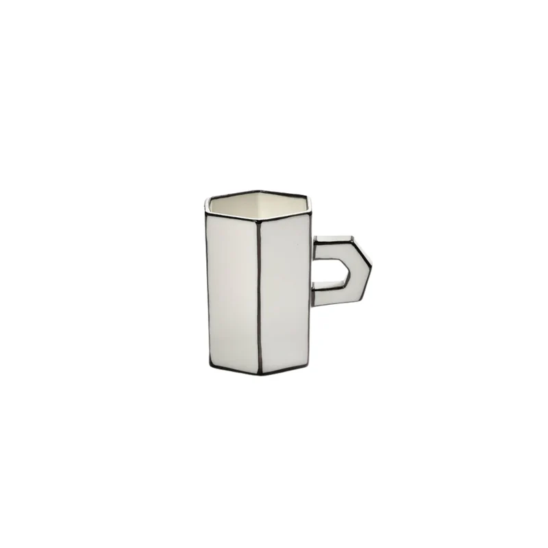 Tasse Carte blanche Double Espresso Black & White