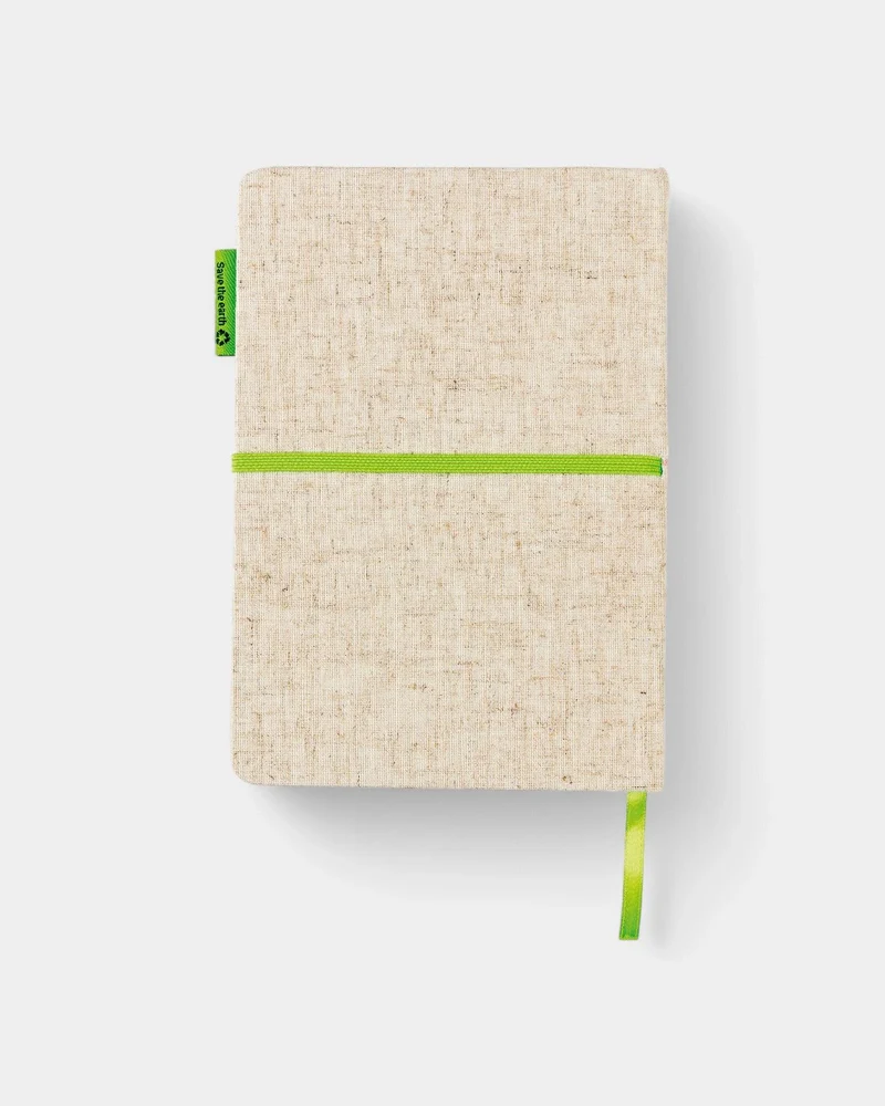 Carnet A5 en jute et bambou à personnaliser