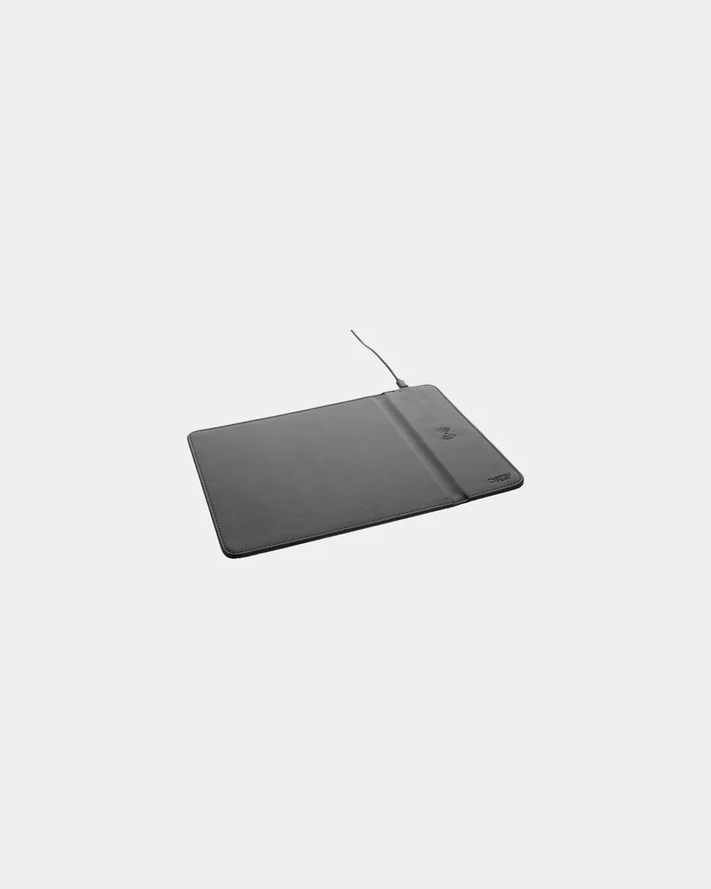 Tapis de souris PU recyclé avec chargeur 10W à personnaliser